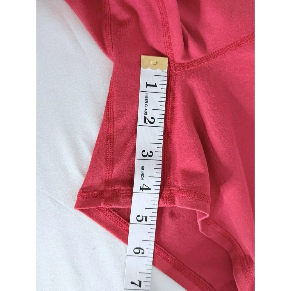 Free People Movement Athletic Biker Shorts Red High Rise Waisted Size M‎ Medium